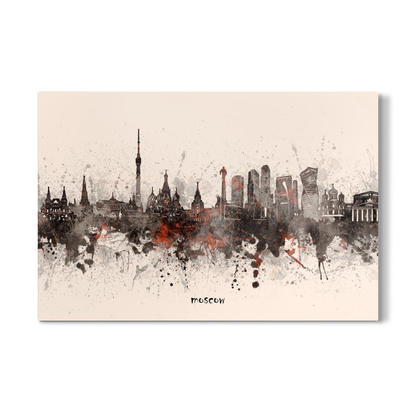 Galerie-Print "Moscow skyline artistic beige" 30x20 cm artboxONE