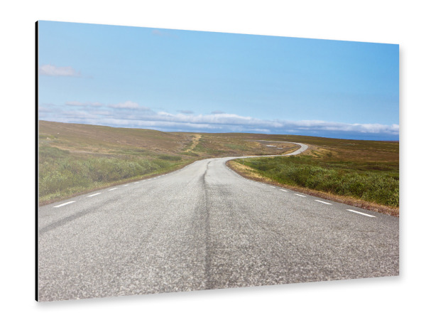 Alu-Dibond "Straße in der Tundra" 30x20 cm artboxONE