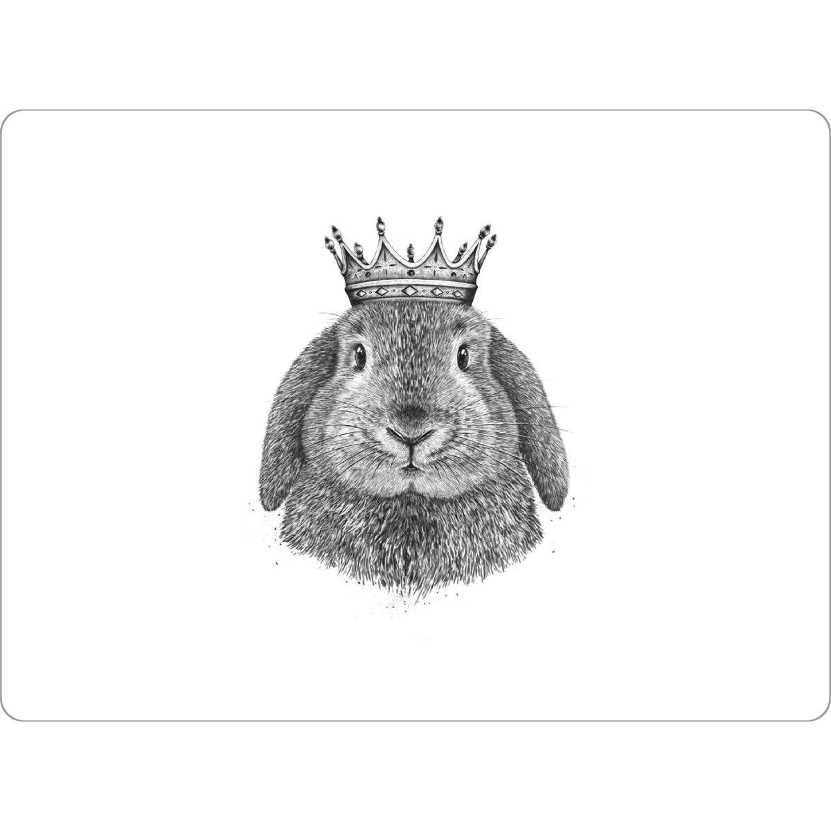 Tischset "King rabbit" artboxONE - Natur,Tiere,Weihnachten,Für Papa,Lustig