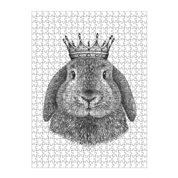 Puzzle Ravensburger "King rabbit" artboxONE - Natur,Tiere,Weihnachten,Für Papa,Lustig