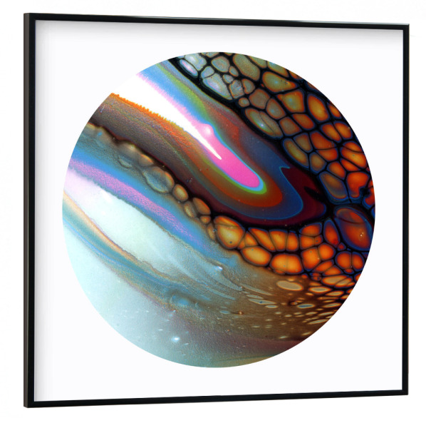Poster mit schwarzem Rahmen 30x30 cm "Colorful Lacing Art" artboxONE - Abstrakt