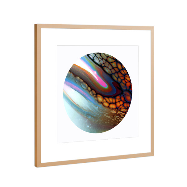 Poster mit Rahmen Kupfer "Colorful Lacing Art" artboxONE - Abstrakt