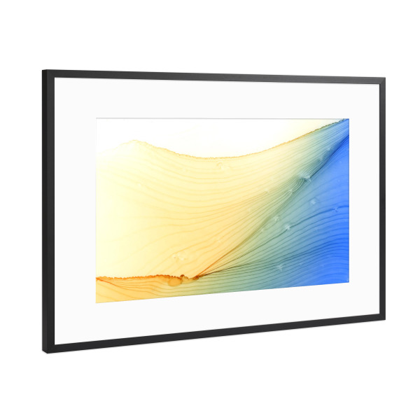 Poster mit Rahmen Schwarz (Metallic) "Light art" artboxONE - Abstrakt