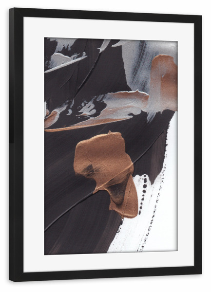 Poster mit Rahmen schwarz "Beautiful Mistake" artboxONE - Abstrakt - Acrylmalerei,Pinselstriche,Abstrakte kunst,Textur,Abstrakt,Abstract,Malerei