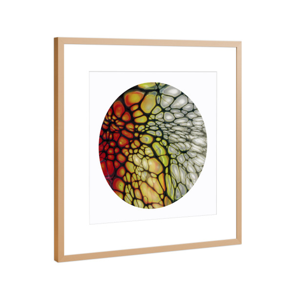 Poster mit Rahmen Kupfer "Only colorful Cells" artboxONE - Abstrakt