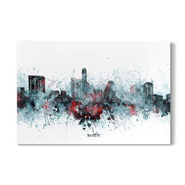 Galerie-Print "Austin skyline artistic grey" 30x20 cm artboxONE