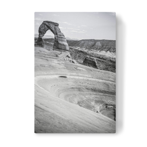 Leinwandbild "Delicate Arch black and white" artboxONE - Natur,Schwarzweiß