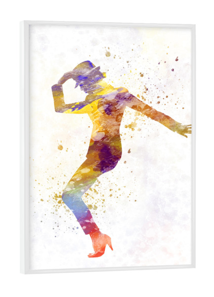Poster mit weißem Rahmen "Dancing in disco" artboxONE - Menschen