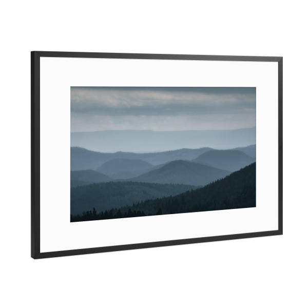 Poster mit Rahmen Schwarz (Metallic) "Pfälzerwald" artboxONE - Natur