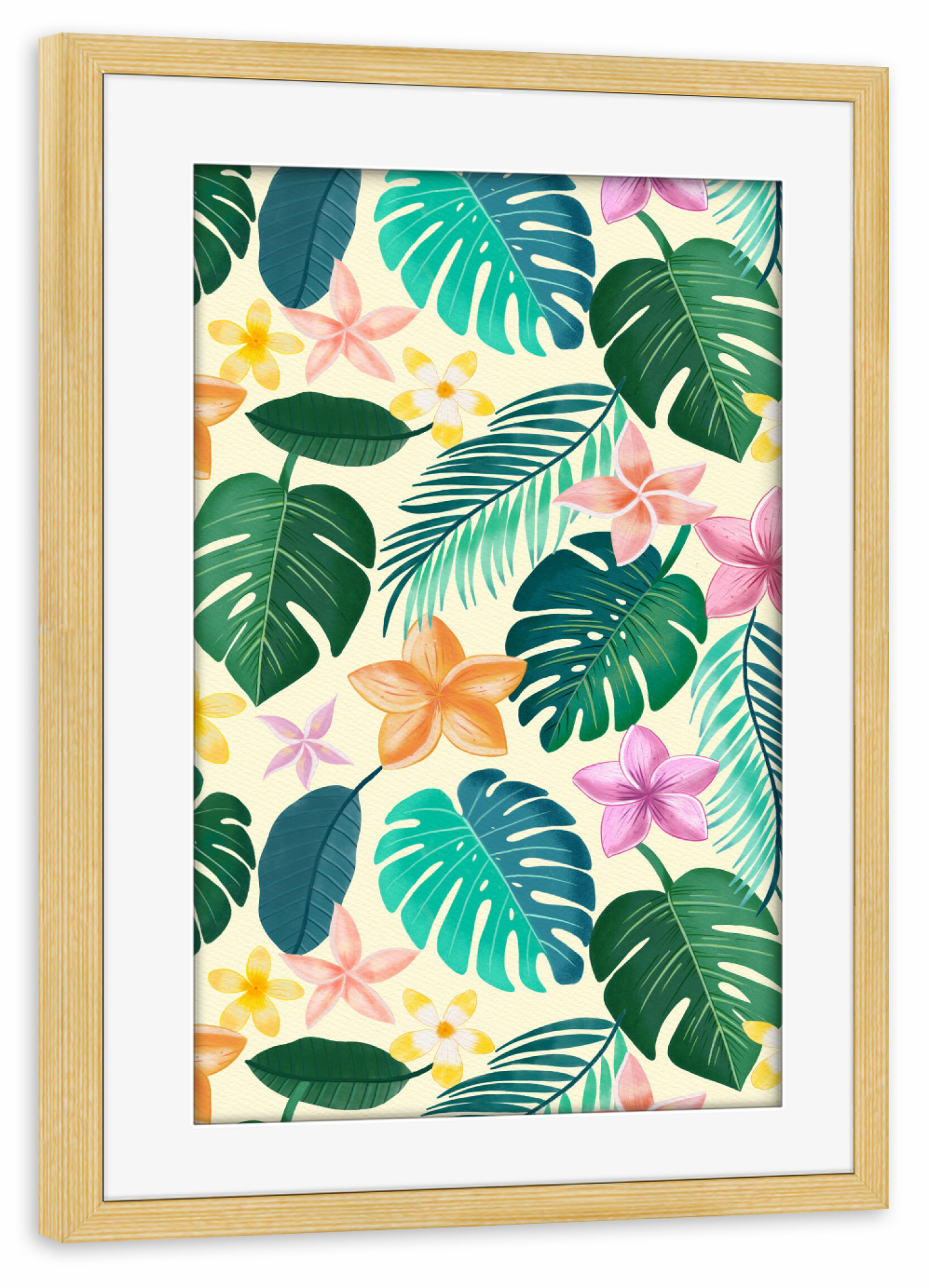 Poster mit Rahmen kiefer "Tropenparadies zum Verlieben" artboxONE - Natur,Floral