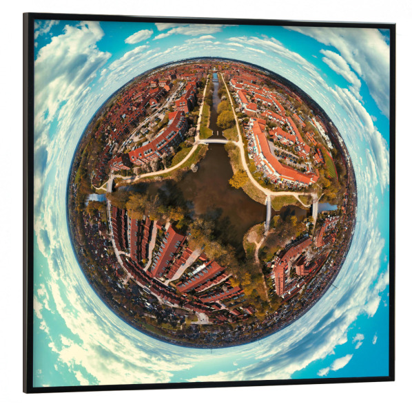 Poster mit schwarzem Rahmen 30x30 cm "Hamburg-Neuallermöhe, medium high" artboxONE - Städte,Städte / Hamburg,Reise,Architektur,Reise / Länder