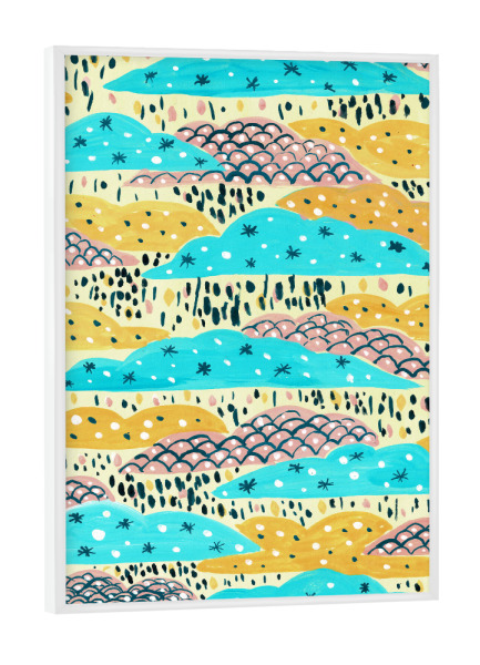 Poster mit weißem Rahmen "Anna Iavnir - Bunte Wolken" artboxONE - Natur,Galaxy