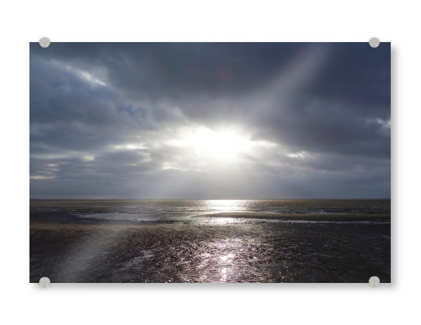 Acrylglasbild "Sonnenuntergang in Friesland" artboxONE - Natur,Reise / Strand und Meer