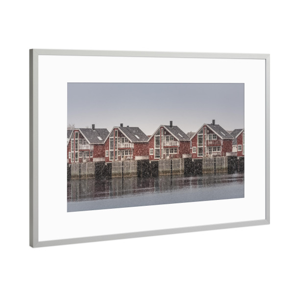 Poster mit Rahmen Silber "Schneegestöber" artboxONE - Architektur,Reise / Strand und Meer