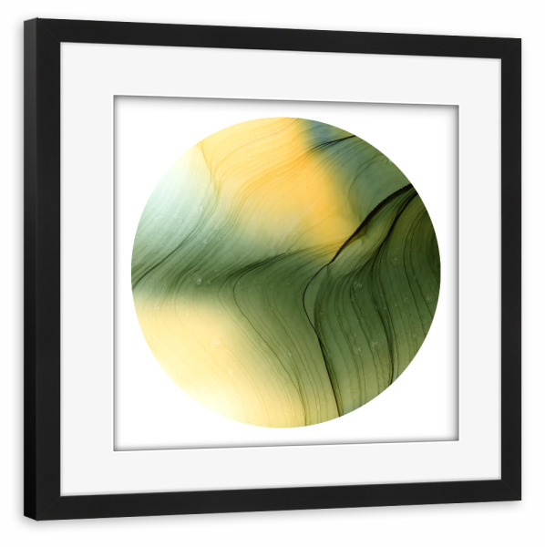 Poster mit Rahmen schwarz "Sunrise in the Forest - Kunst" artboxONE - Abstrakt