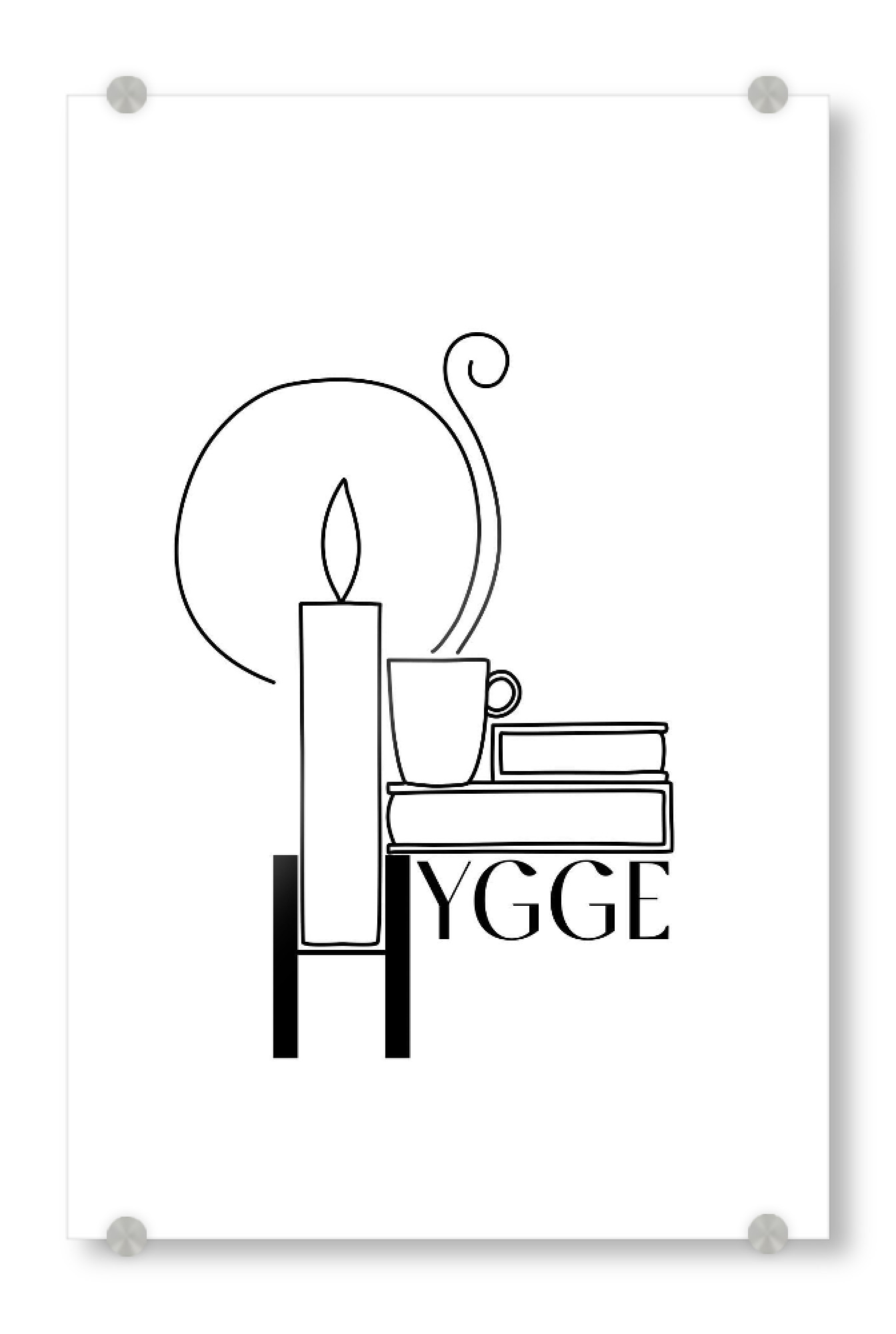 Acrylglasbild "Hygge illustration" artboxONE - Typografie