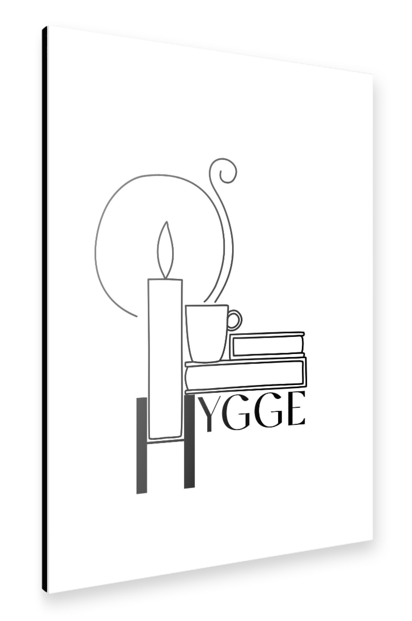Alu-Dibond "Hygge illustration" 30x20 cm artboxONE