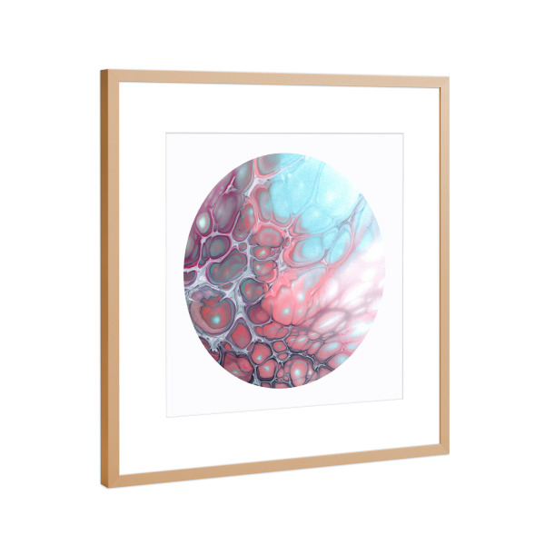 Poster mit Rahmen Kupfer "The light Cells - Art" artboxONE - Abstrakt
