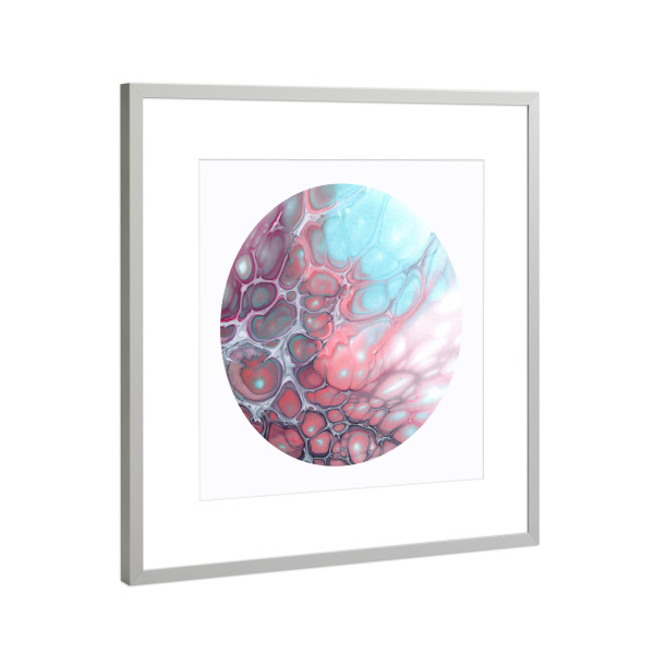 Poster mit Rahmen Silber "The light Cells - Art" artboxONE - Abstrakt