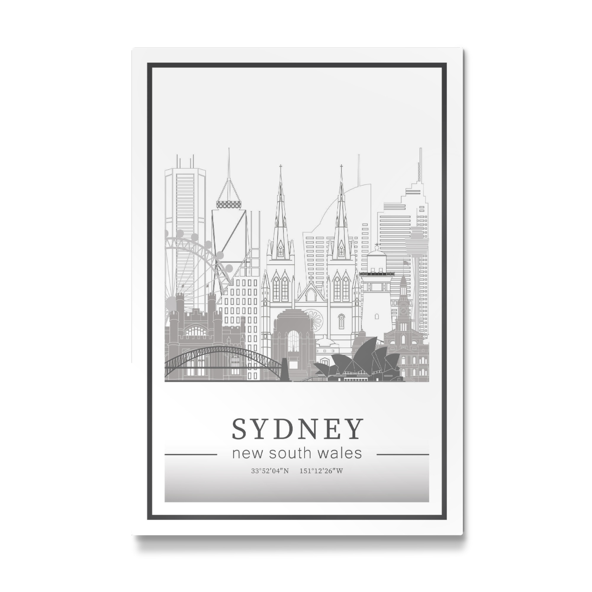 Galerie-Print "Sydney skyline line art" 75x50 cm artboxONE