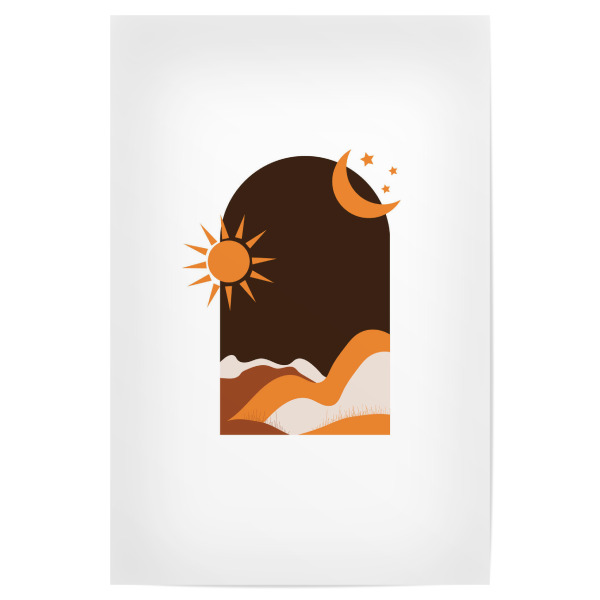 Poster 30x20 cm "Sun&Moon" artboxONE - Natur,Geometrie,Streetart