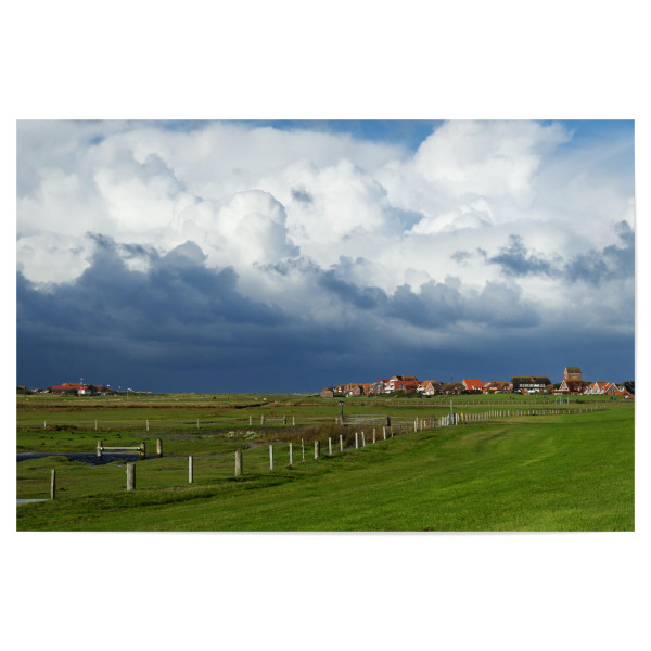 Poster 30x20 cm "Blick auf die Häuser von Baltrum" artboxONE - Natur,Reise