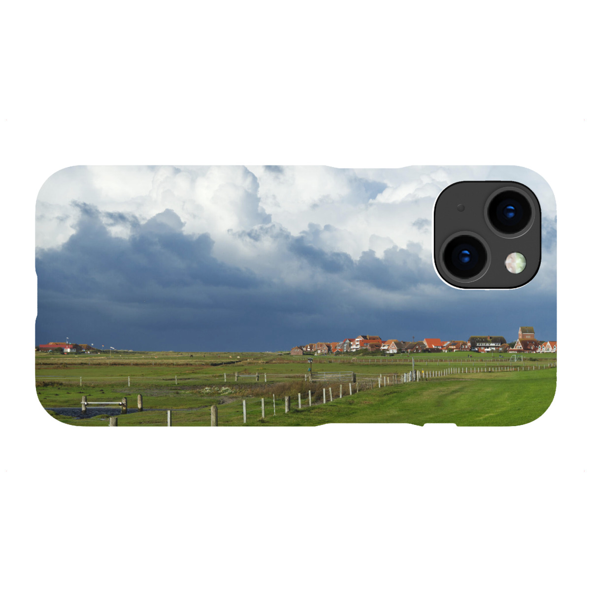 "Blick auf die Häuser von Baltrum"für iPhone - Premium-Case Handyhülle artboxONE