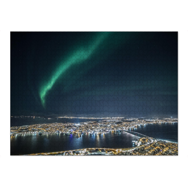Puzzle Ravensburger "Northern Lights Tromso" artboxONE - Städte,Natur,Reise