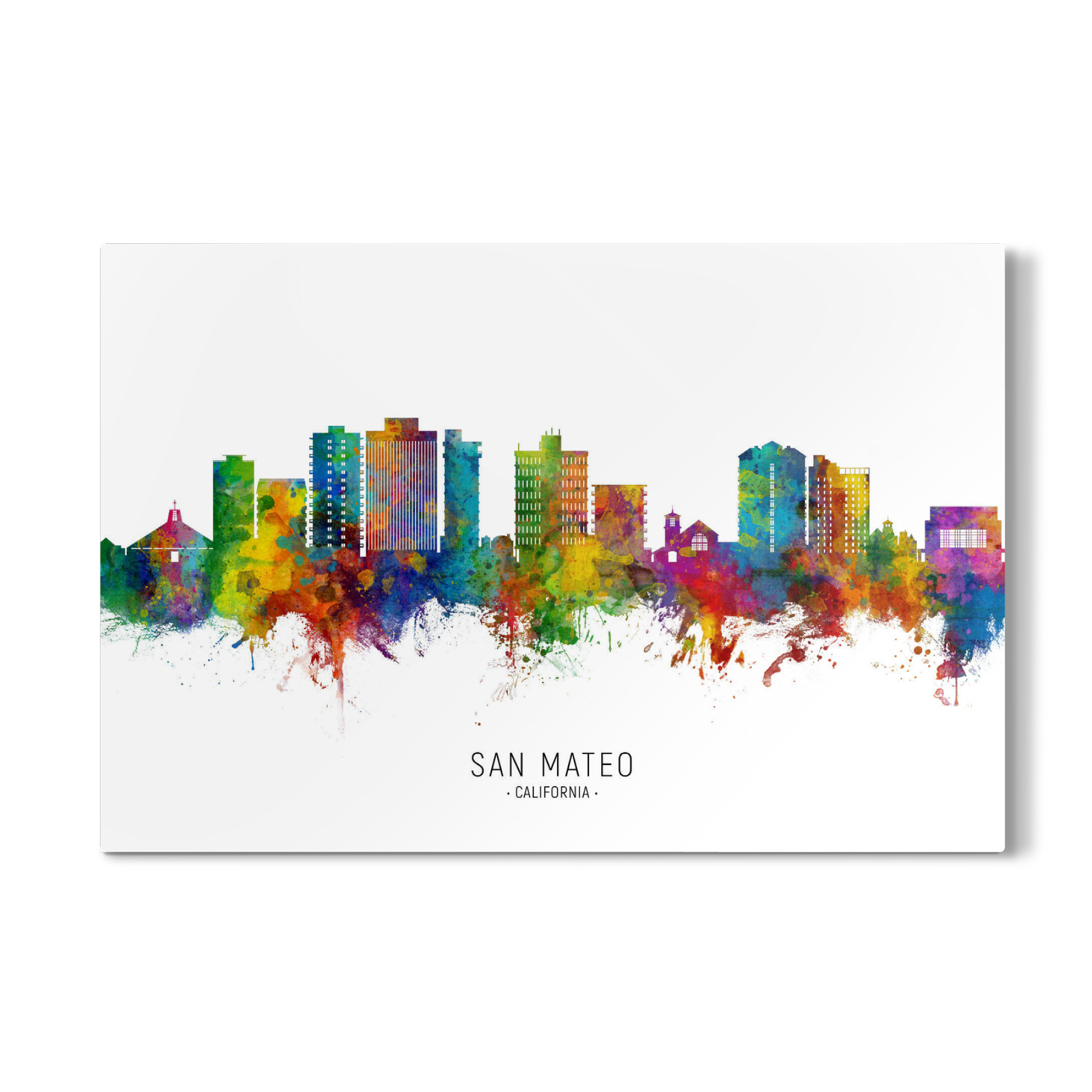 Galerie-Print "San Mateo California Skyline txt" 75x50 cm artboxONE