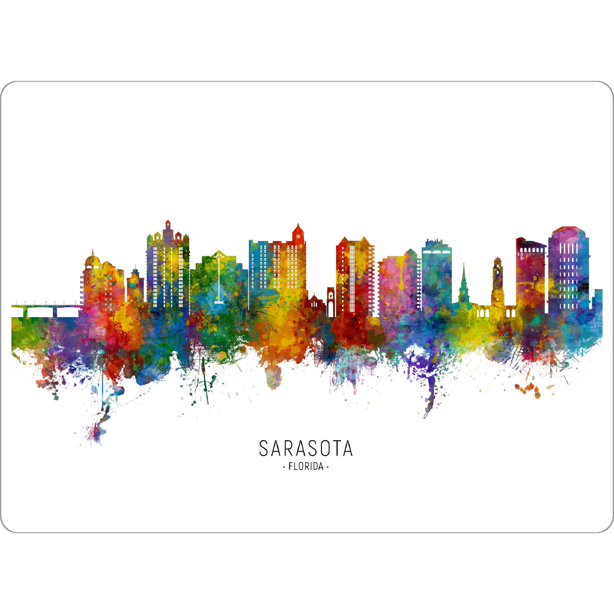Tischset "Sarasota Florida Skyline txt" artboxONE - Städte