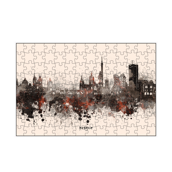 artboxONE Puzzle "Prague skyline artistic beige" artboxONE - Städte,Reise,Architektur,Städte / Prag