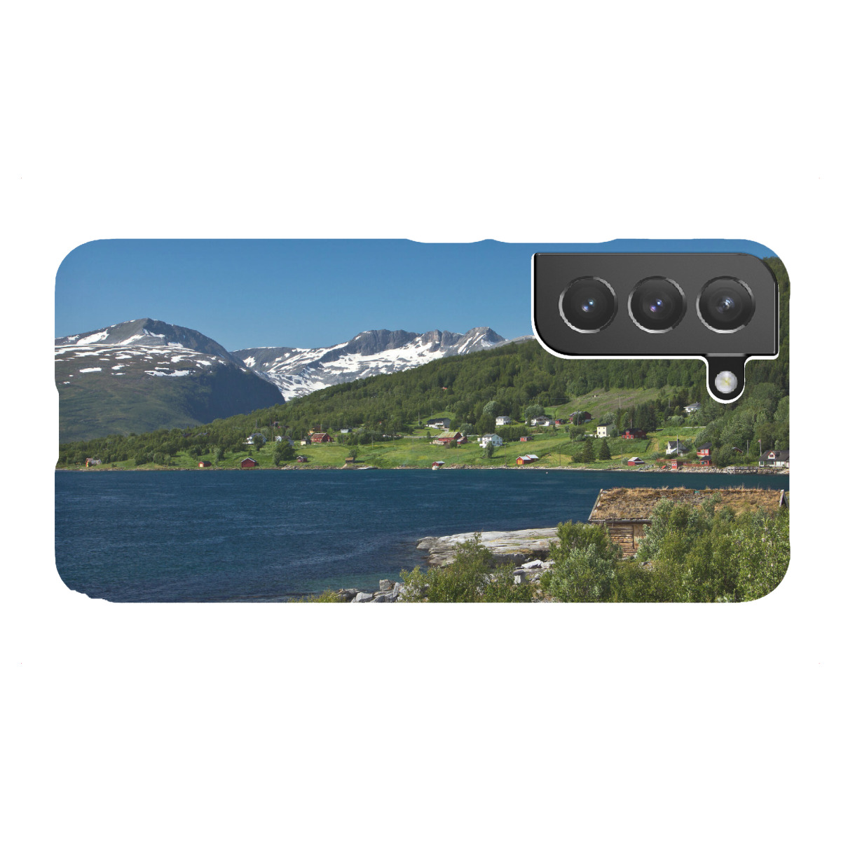 Samsung Galaxy "Hütte auf Kvaløya" Premium-Case Handyhülle artboxONE