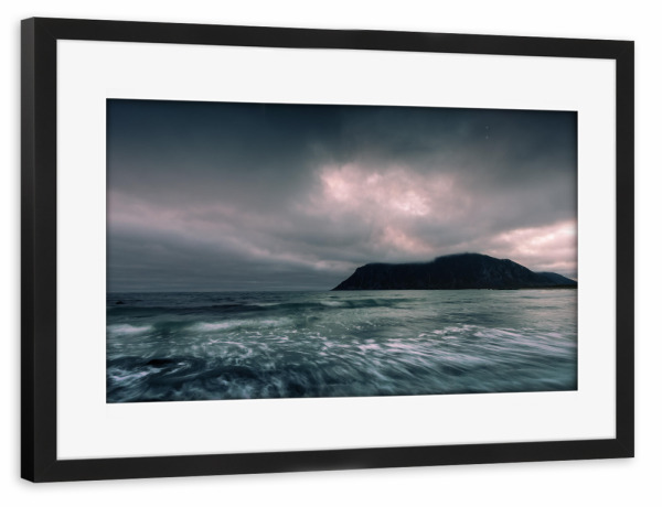 Poster mit Rahmen schwarz "Dark Seascape" artboxONE - Natur