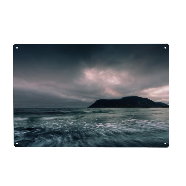Metall Poster "Dark Seascape" artboxONE - Natur