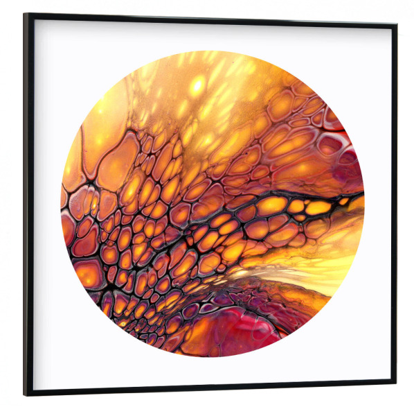 Poster mit schwarzem Rahmen 30x30 cm "Warm the Lacings - Art" artboxONE - Abstrakt