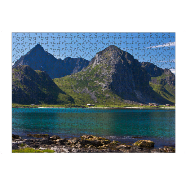 Puzzle Ravensburger "Berge am Fjord auf den Lofoten" artboxONE - Natur,Reise,Reise / Strand und Meer,Reise / Länder