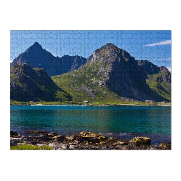 Puzzle Ravensburger "Berge am Fjord auf den Lofoten" artboxONE - Natur,Reise,Reise / Strand und Meer,Reise / Länder