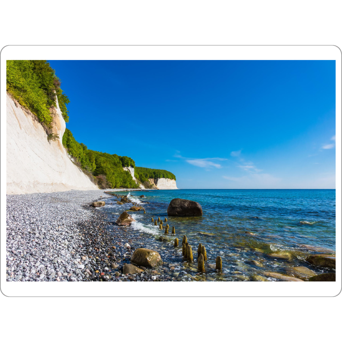 Tischset "Buhne, Steine, Kreidefelsen" artboxONE - Natur,Reise,Reise / Strand und Meer