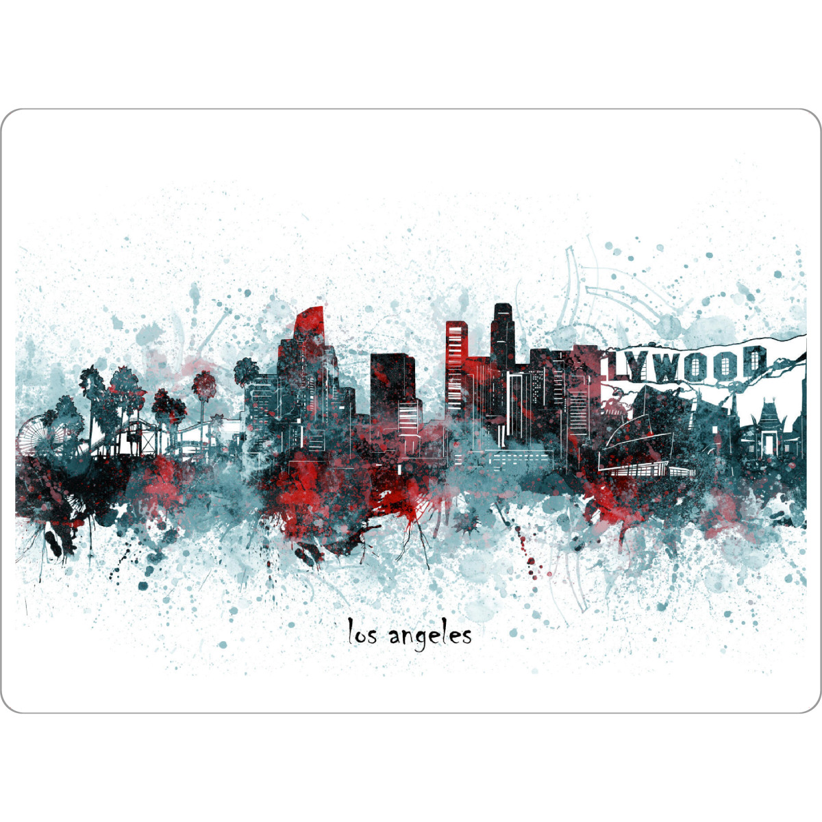 Tischset "Los angeles skyline artistic grey" artboxONE - Städte,Reise,Architektur,Städte / Los Angeles