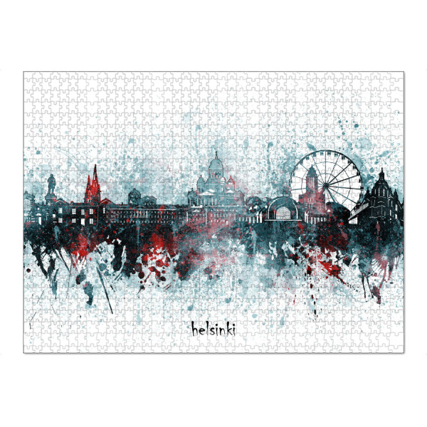 Puzzle Ravensburger "Helsinki skyline artistic grey" artboxONE - Städte,Reise,Architektur