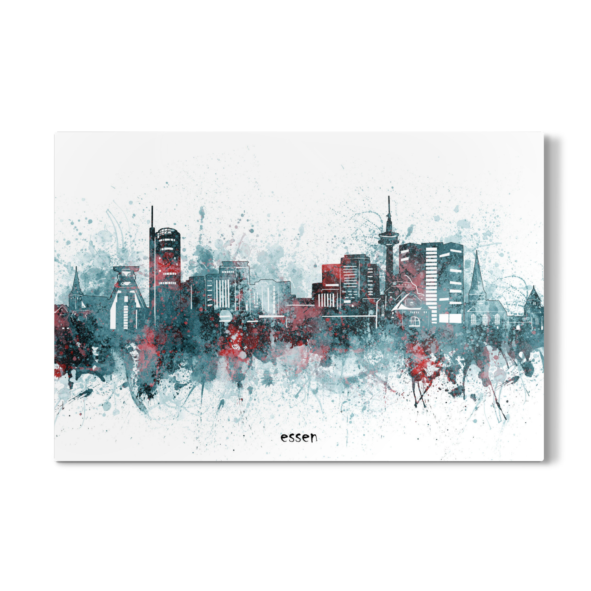 Galerie-Print "Essen skyline artistic grey" 75x50 cm artboxONE