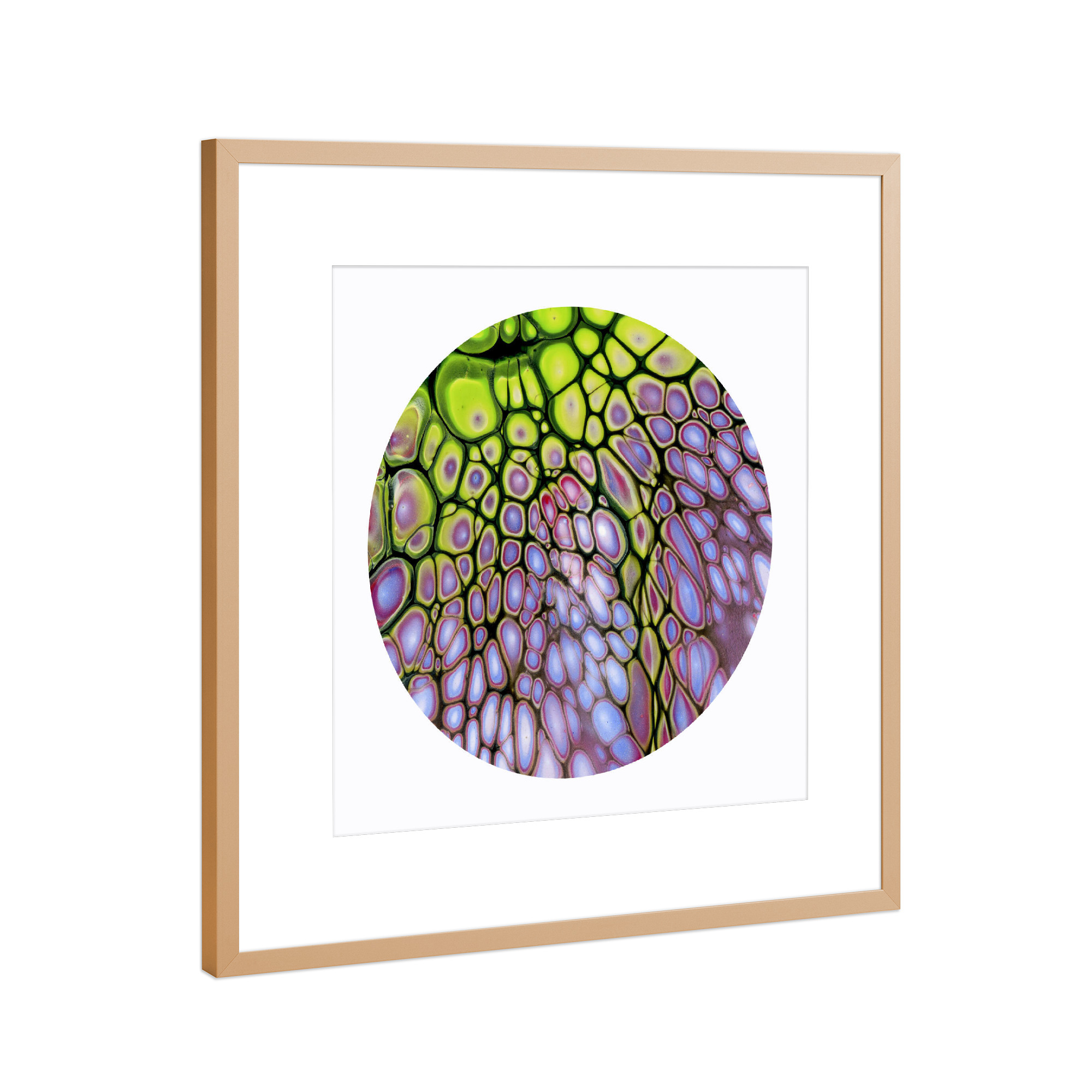 Poster mit Rahmen Kupfer "Cells Art" artboxONE - Abstrakt