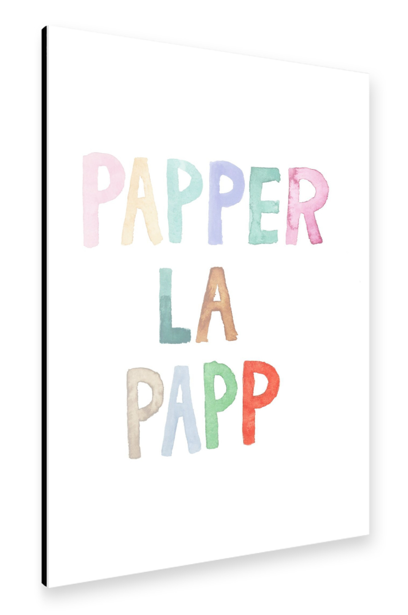 Alu-Dibond "Papperlapapp Clean" 75x50 cm artboxONE