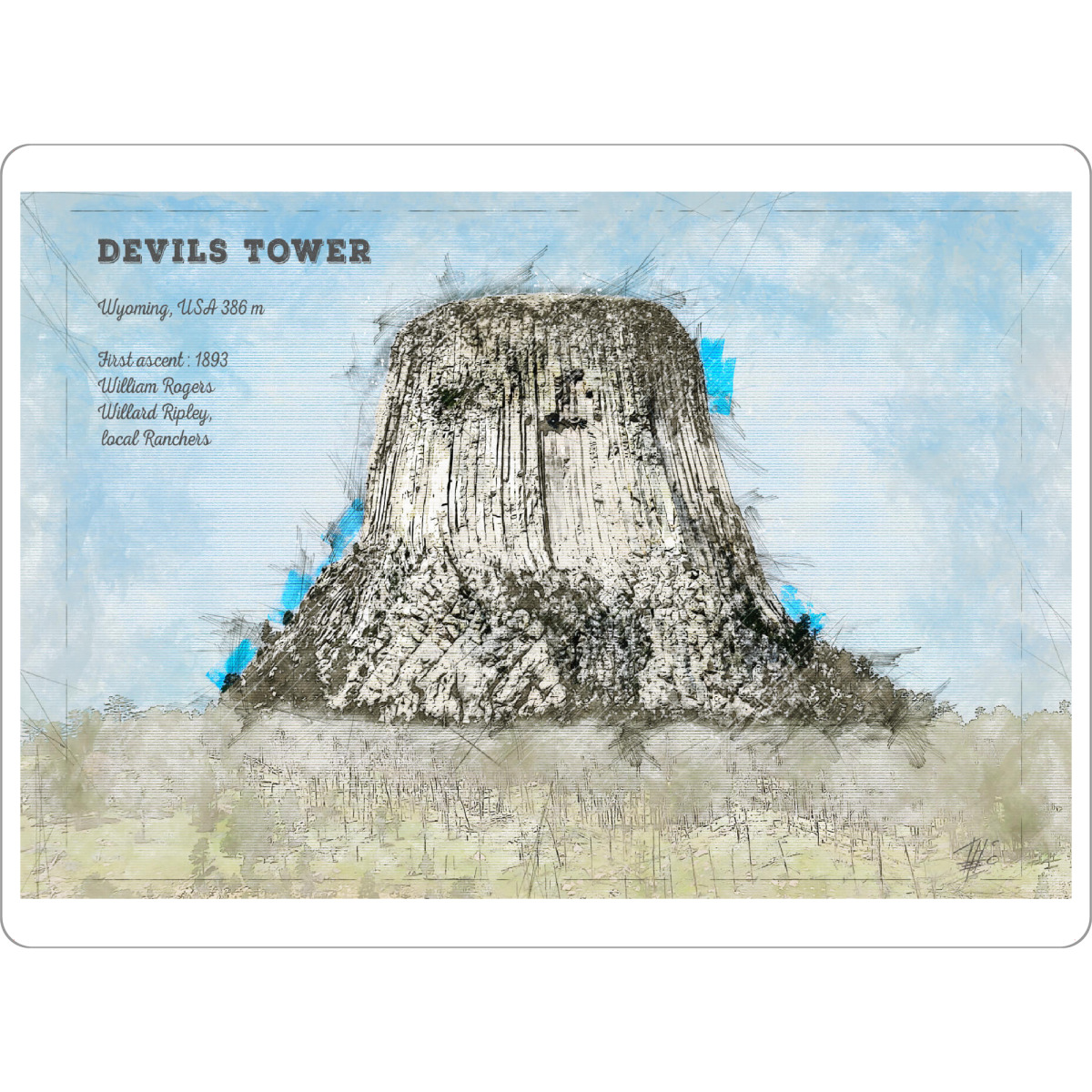 Tischset "Devils Tower" artboxONE - Natur,Reise / Länder