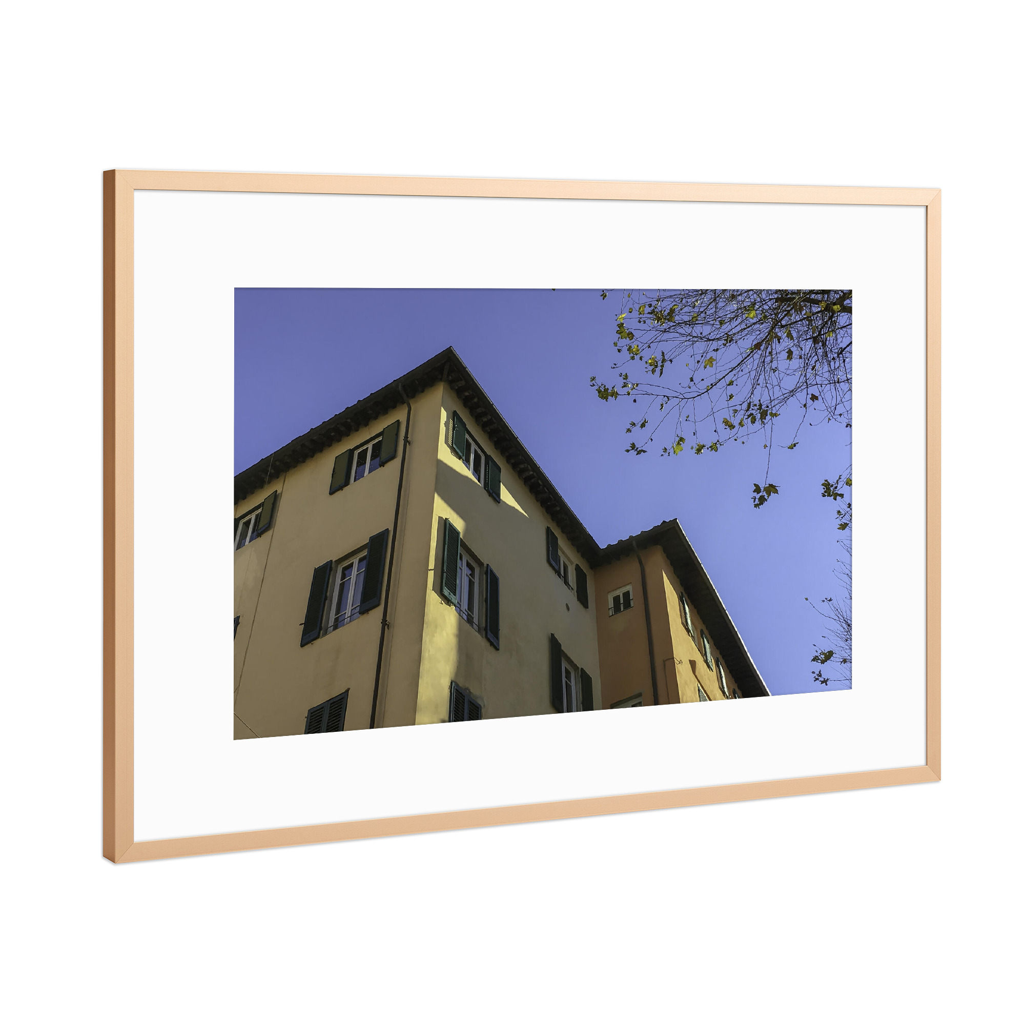 Poster mit Rahmen Kupfer "Windows from Toscana" artboxONE - Städte,Reise,Architektur