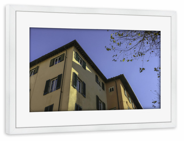 Poster mit Rahmen weiß "Windows from Toscana" artboxONE - Städte,Reise,Architektur
