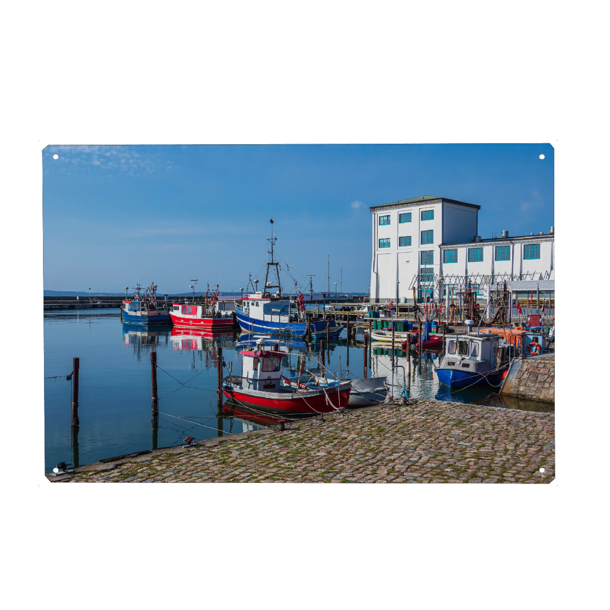 Metall Poster "Fischerboote in Sassnitz" artboxONE - Natur,Reise,Architektur,Reise / Strand und Meer