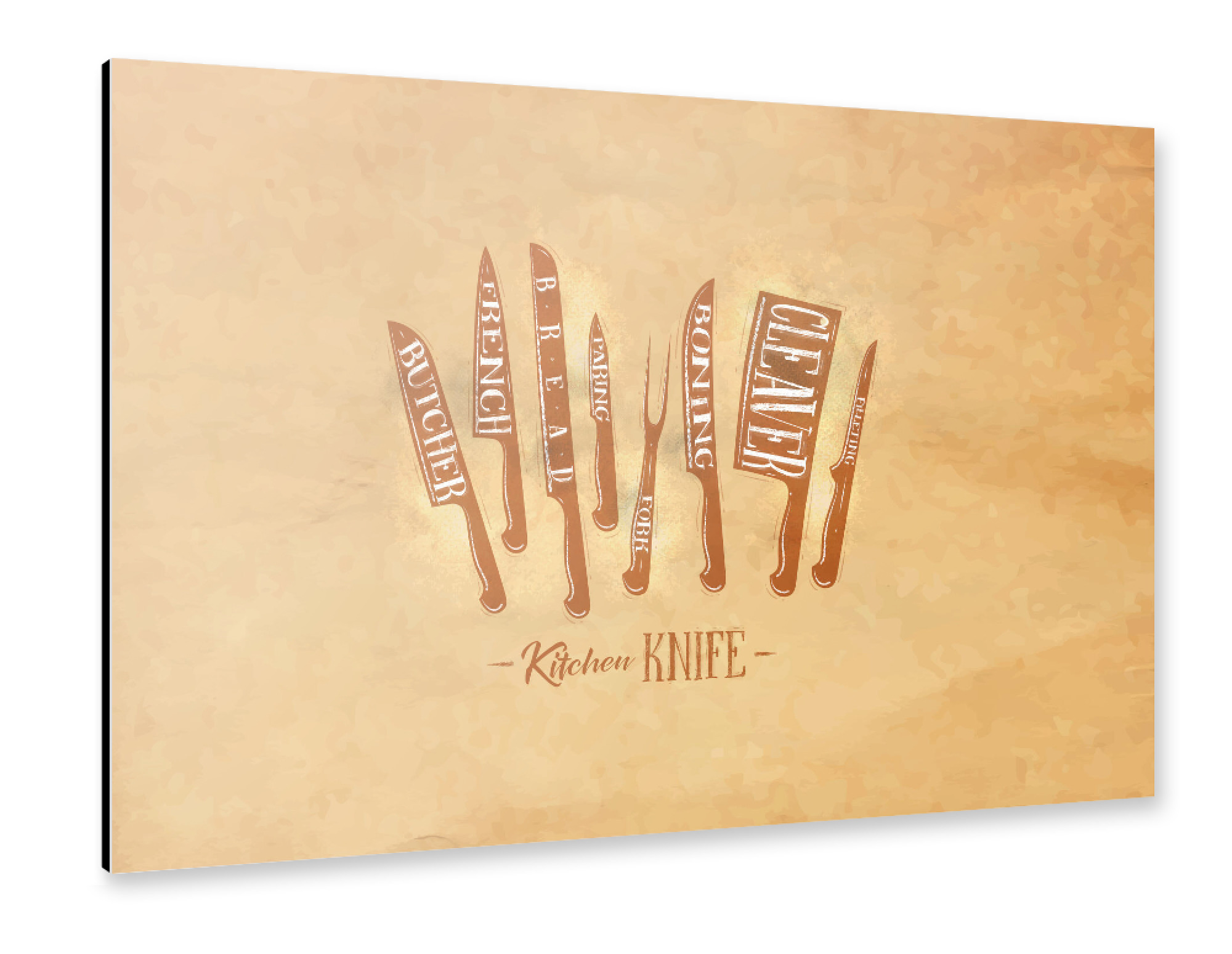 Alu-Dibond "Сutting knife kraft" 30x20 cm artboxONE