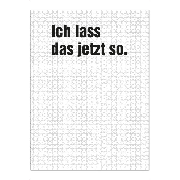 Puzzle Ravensburger "Gut so. I Weiß" artboxONE - Typografie,Lehrersprüche,Für Mama,Männer,Lustig