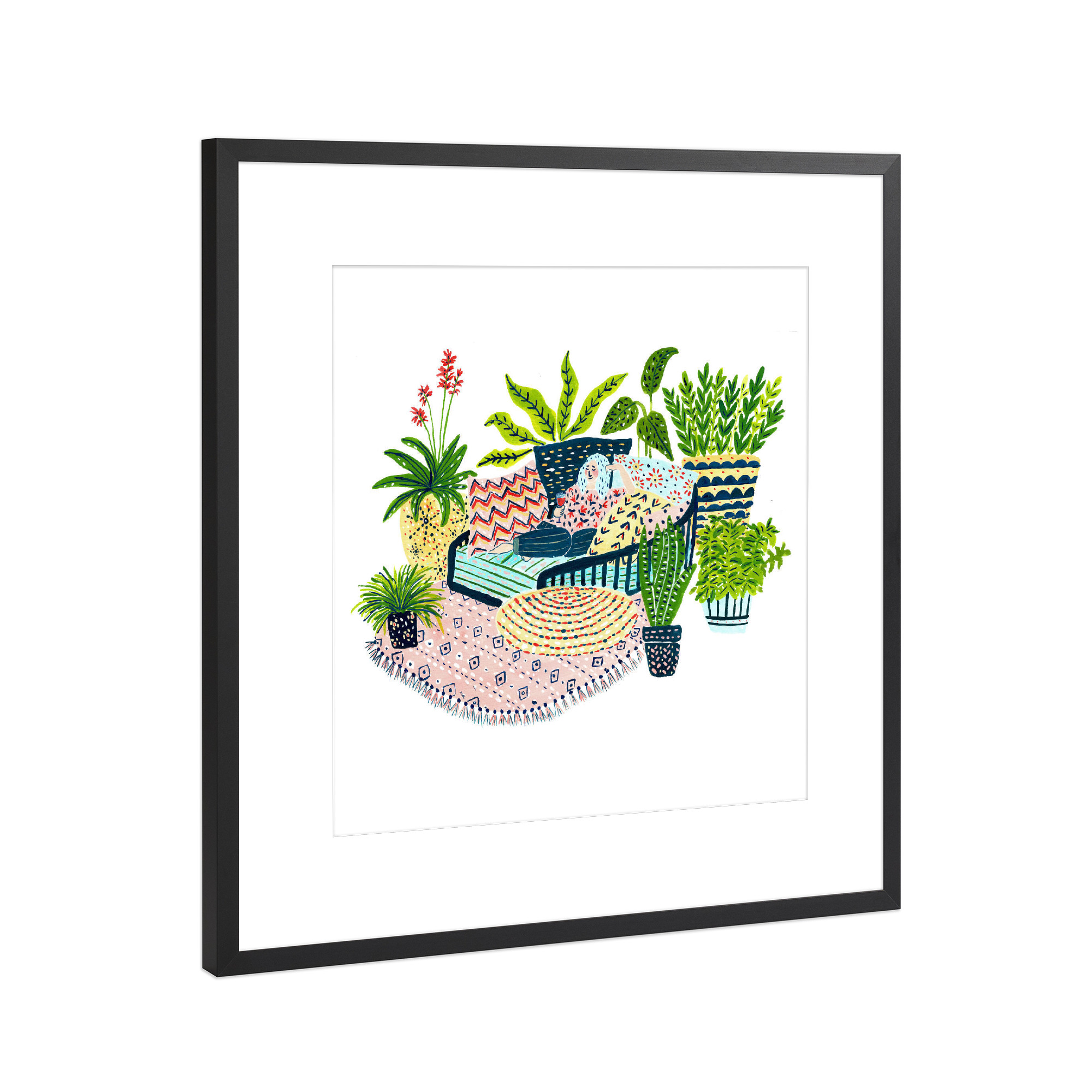 Poster mit Rahmen Schwarz (Metallic) "Anna Iavnir - Eine Pause" artboxONE - Natur,Floral,Menschen